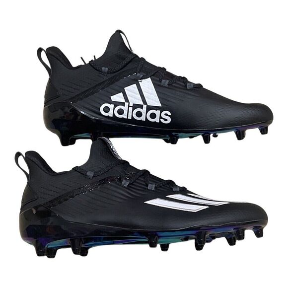 Adidas adizero 8.0 football cleats Black White FX1248 MENS SIZE 14 - Picture 1 of 6